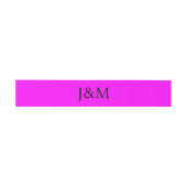 Fuchsia Wedding Monogram Belly Bands Uitnodigingen Wikkel (Vlak)