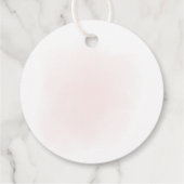 fuchsia & white floral bruiloft bedankjes labels (Achterkant)