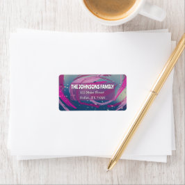 Fuchsia & Zacht Roze Retouradreslabel Etiket