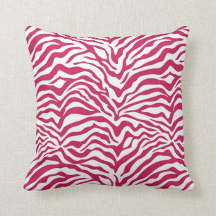 Fuchsia Zebra Stripe Kussen