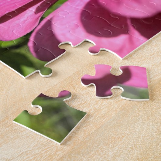 Fuchsia Zinnia Flower Close-up Legpuzzel (Zijkant)