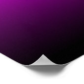 Fuchsia Zwarte Ombre Poster (Hoek)
