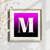 Fuchsia Zwarte Ombre Poster