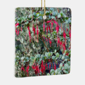 Fuchsiaflower Gooseberry (Ribes speciosum) Keramisch Ornament (Rechts)