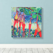 Fuchsiaflower kruisbessen uitgerekt canvas afdrukk afdruk (Insitu (Houten vloer))