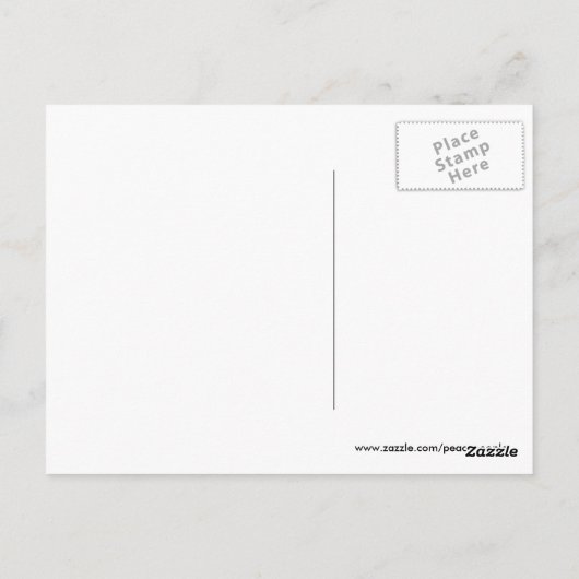 Fuchsiakleurig Vrede Briefkaart (Achterkant)