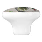 Fuchsias bloemen in vaas keramische knop (Zijkant)