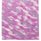 Fuchsie en grijze Waterverf Douchegordijn (Voorkant)