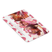 Fucshia Heart Best Friends Photo Happy Valentijnse Magneet (Rechterzijde)