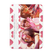 Fucshia Heart Best Friends Photo Happy Valentijnse Magneet (Verticaal)