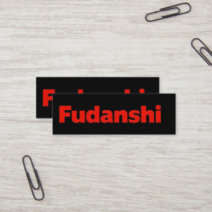 Fudanshi eenvoudige rode slogan mini visitekaartje