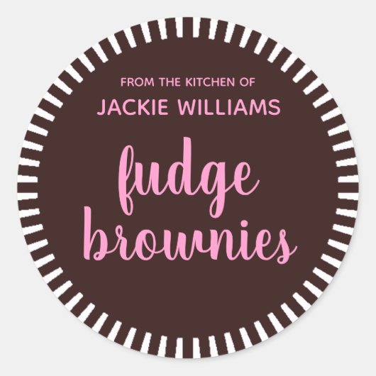 Fudge Brownies Bake Sale Van De Keuken Van Label (Voorkant)