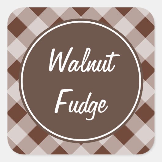 Fudge Gingham Keuken Stickers (Voorkant)