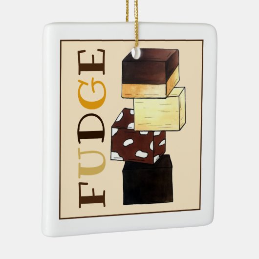 Fudge Stack Confection Snoep Sweets Keramisch Ornament (Rechts)