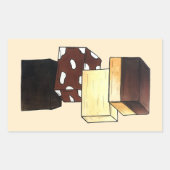 Fudge Stack Confection Snoep Sweets Rechthoekige Sticker (Voorkant)