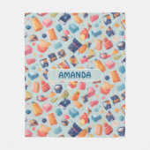 Fudge Waterverf Kleurrijk Gepersonaliseerd Patroon Fleece Deken (Voorkant)