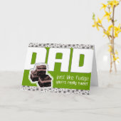 Fudging Vaderdag of pap's Birthday green card Kaart (Gele Bloem)