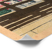 Fudô Temple in Meguro, Tokyo Hasui Kawase art Poster (Hoek)