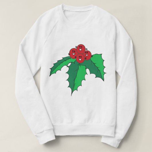 "Fudsy Faces", Happy Holly Kerstmis, Sweatshirt (Design voorkant)