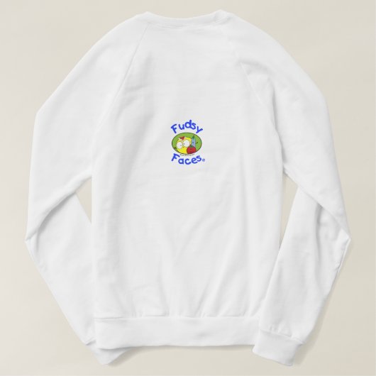 "Fudsy Faces", Happy Holly Kerstmis, Sweatshirt (Design achterkant)