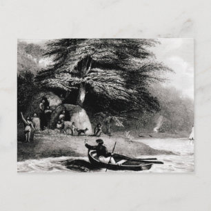 Fuegian Wigwams at Hope Harbourin the Magdalen Briefkaart