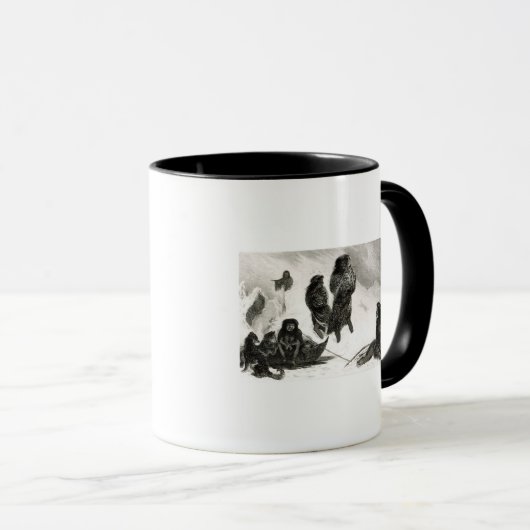 Fuegiërs gaan handel drijven in Zapallos Mok (Voorkant rechts)