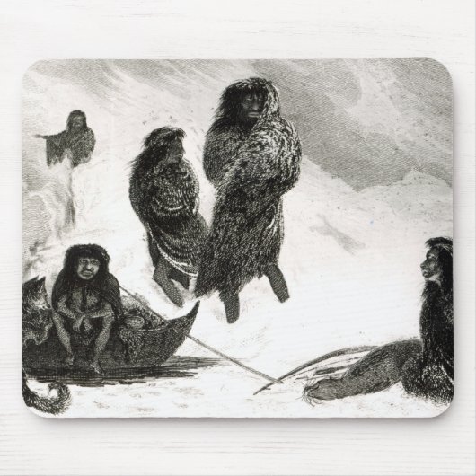 Fuegiërs gaan handel drijven in Zapallos Muismat (Voorkant)