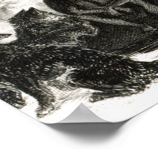 Fuegiërs gaan handel drijven in Zapallos Poster (Hoek)