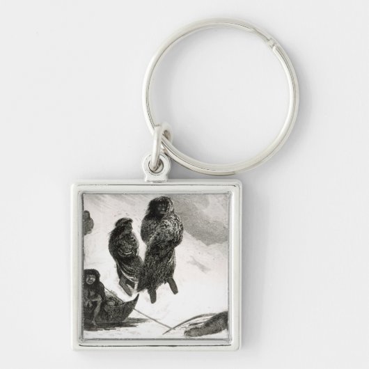 Fuegiërs gaan handel drijven in Zapallos Sleutelhanger (Voorkant)