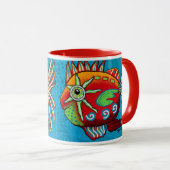 "Fuego" 11 oz drinkbeker Mok (Voorkant rechts)
