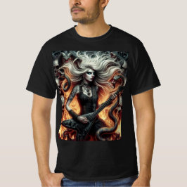Fuego y Metal: La Guitarrista del Infierno T-shirt