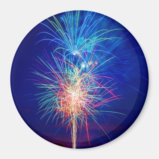 Fuegos artificiales a la puesta de sol magneet (Voorkant)