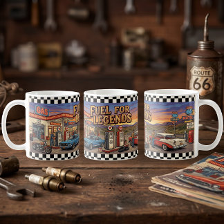 Fuel For Legends Vintage Route 66 Benzinepomp Koffiemok