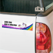Fuel Ride a Unicorn opslaan Bumpersticker (Op Truck)