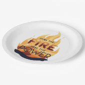 Fuel the Fire Feel the Power Motivational Tee Papieren Bordje (Gekanteld)