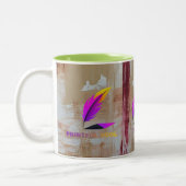 "Fuel Your Day _ Start Everyday Bright" Tweekleurige Koffiemok (Links)