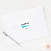 Fuel Your Drive Motivational  - Daily Inspiration  Vierkante Sticker (Envelop)