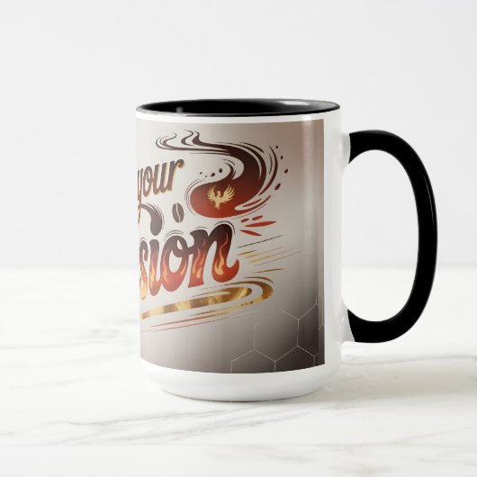 Fuel Your Passion Coffee Cup – Bold Flame-geïnspir Mok (Rechts)