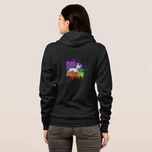 "Fuel Your Passion" T-shirt hoodie (Achterkant volledig)