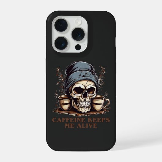Fueled by Caffeine-Caffeine Keeps Me Alive iPhone Hoesje (Achterkant)