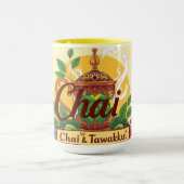 Fueled By Chai & Tawakkul | Floral Islamic Teapot  Mok (Midden)