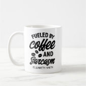 Fueled by Coffee and Sarcasm" Gift for Caffeine  Koffiemok (Links)