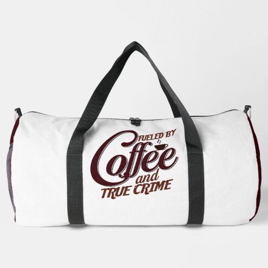 Fueled by Coffee And True Crime Plunjezak (Achterkant)