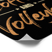 Fueled by Coffee and Volleyball Coach Team Player Poster (Hoek)