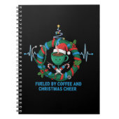 Fueled by Coffee & Christmas Cheer Funny Nurse  Notitieboek (Voorkant)