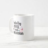 Fueled by Coffee & Compassion – CNA Koffiemok (Voorkant links)