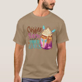 Fueled by Coffee Compassion Nurse Lifeee friends T-shirt (Voorkant)