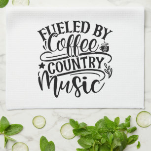 Fueled by Coffee Country Music Fun Cute Theedoek