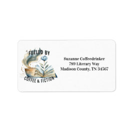 Fueled by Coffee & Fiction Address Labels