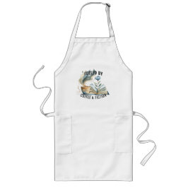 Fueled by Coffee & Fiction Long Apron Lang Schort